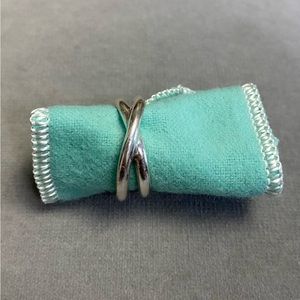 Tiffany & Co 925 Paloma Picasso Le Circle Crossover Ring sz 8